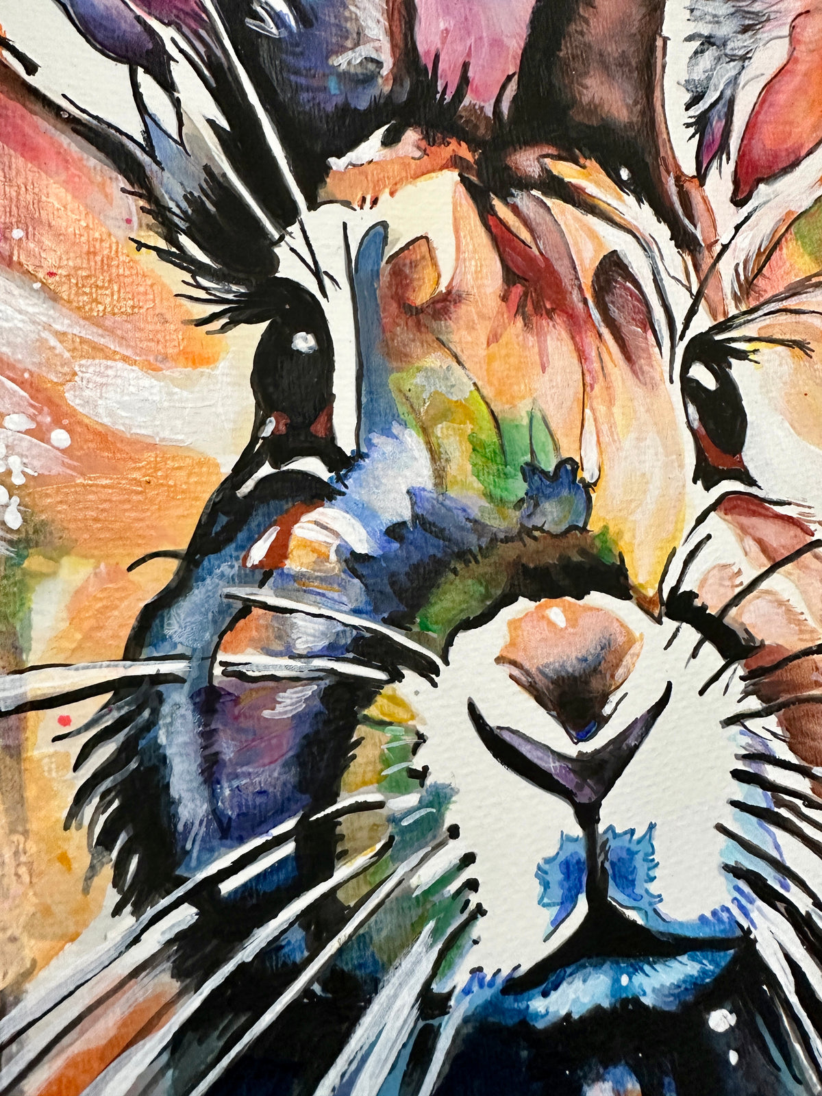 Framed Abstract Rabbit Picture Abstract Rabbit – ArtCursor