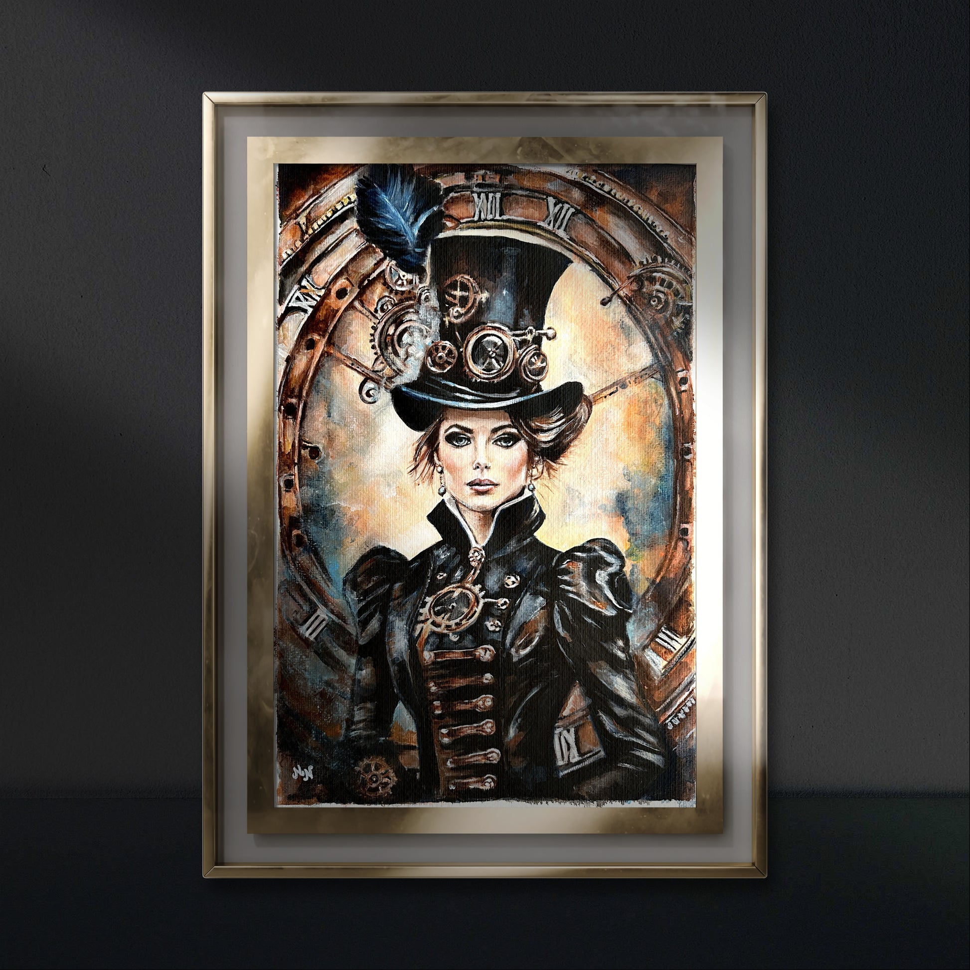 Steampunk Lady: Unique character featuring intricate gear mechanisms and cogs.