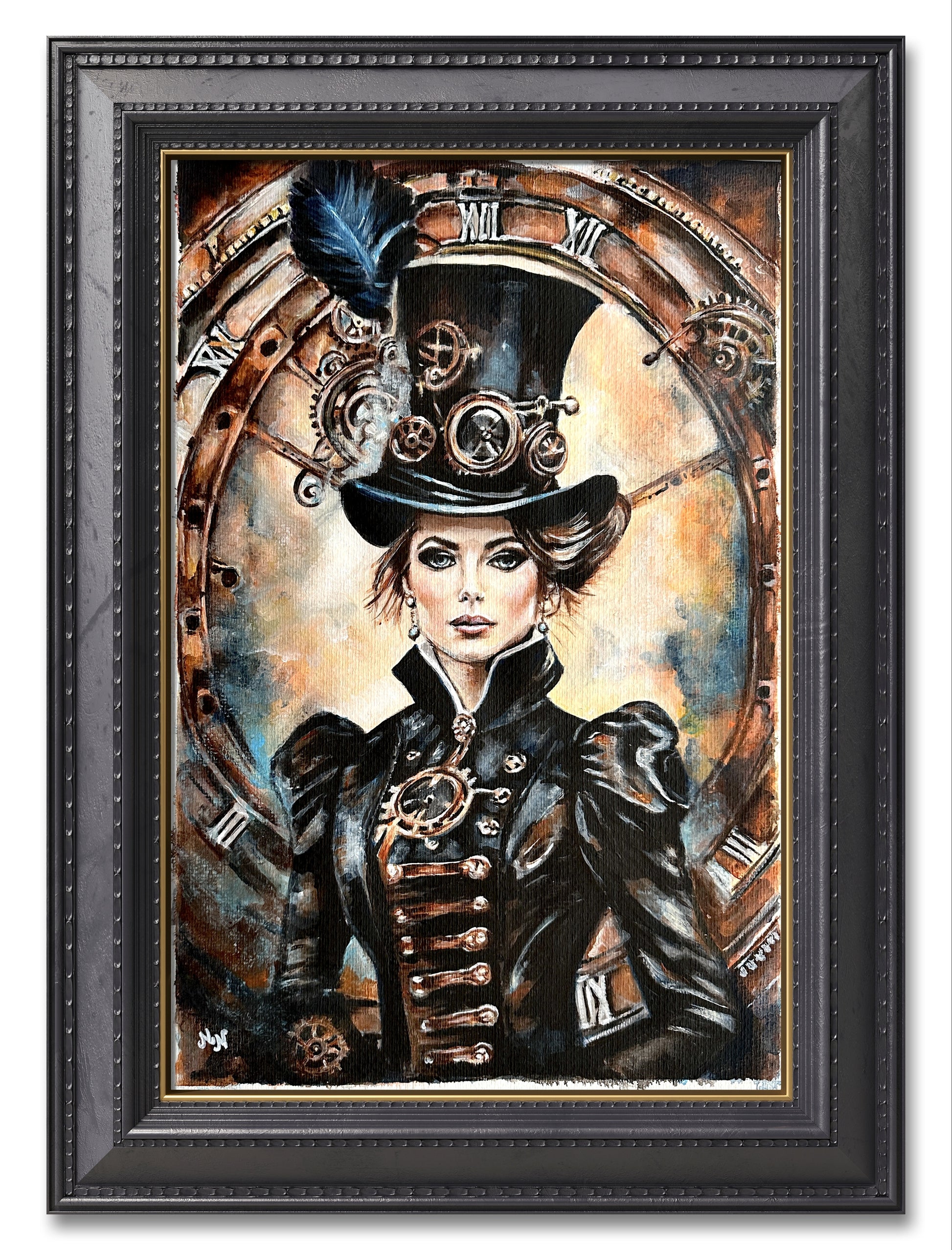 Steampunk Lady: Mesmerizing intersection of past and future in a captivating composition.