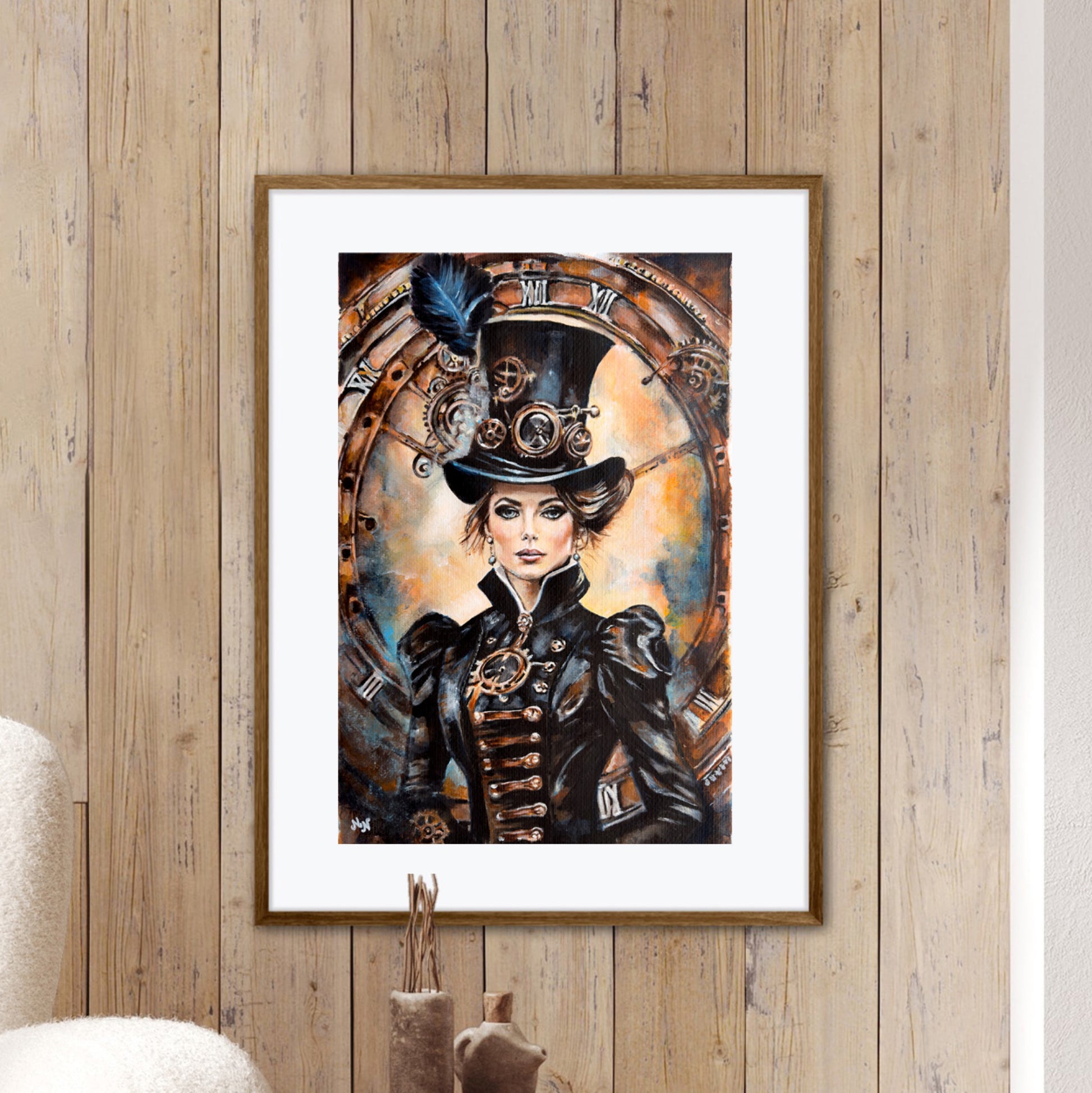 Steampunk Lady: Captivating artwork inspired by the Victorian era and the Industrial Revolution.