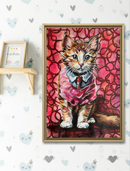 Colorful Kitty Painting