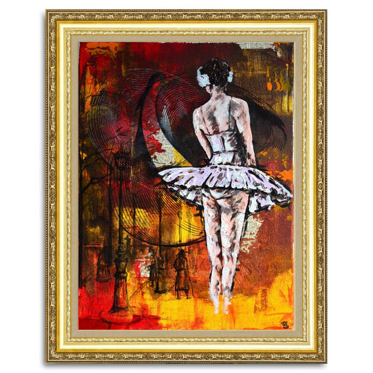 Midnight Ballerina - Original Painting Art on Canvas - ArtCursor