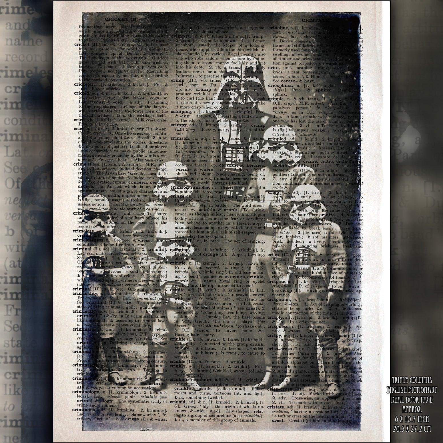 Vader Scout Camp - Victorian Gothic Art on Vintage Dictionary Page - ArtCursor