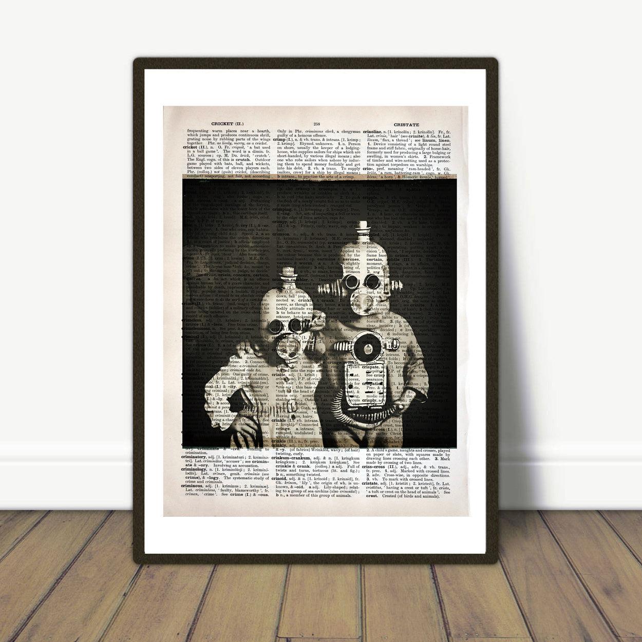 My Little Grotesque - Victorian Gothic Art on Vintage Dictionary Page - ArtCursor