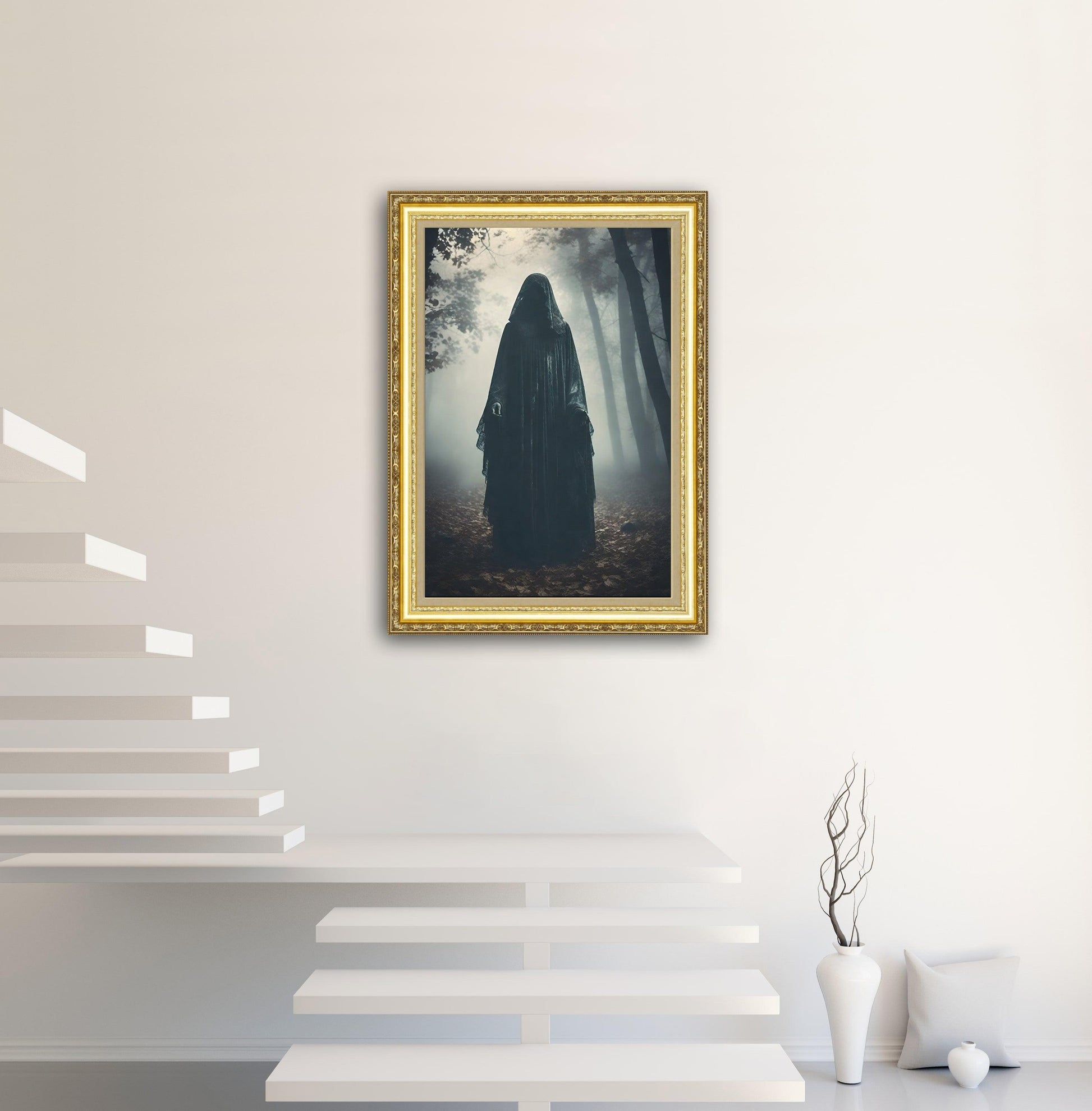 Experience the enigmatic allure of our Dark Art pieces, a fusion of gothic aesthetics and misty landscapes that evoke emotions beyond the realm of the ordinary.