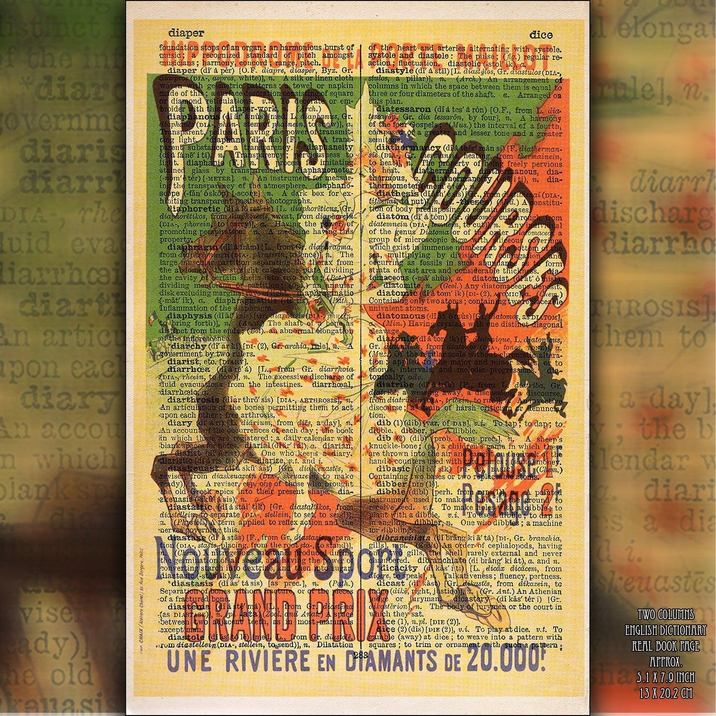 Give your home decor a touch of elegance through our exquisite Hippodrome de la Porte Maillot - Paris Courses reproduction poster. The artwork is a collage with a poster for Horses in art design by Jules Chéret (French graphic designer, 1836-1932). Year of created 1890.