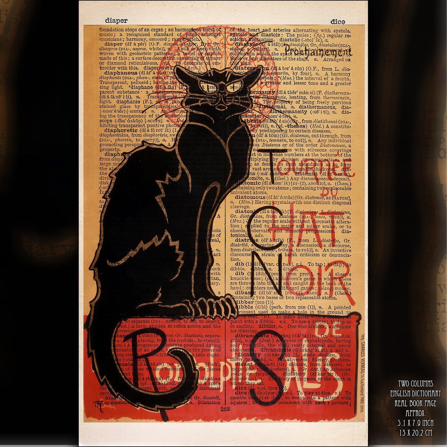 Give your home decor a touch of elegance through our exquisite Cabaret du Chat Noir reproduction poster. The artwork is a collage with the poster Cabaret du Chat Noir, Paris, poster designed by Théophile Alexandre Steinlen (Swiss graphic designer, 1859-1923 ). Year of created 1896.