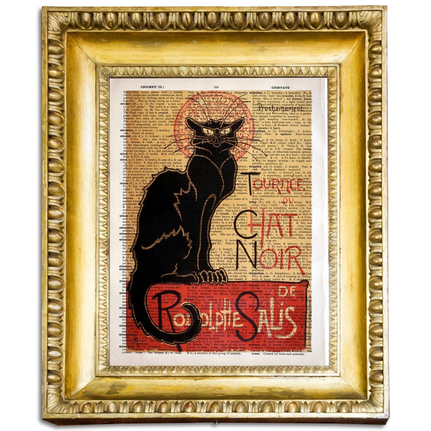 Give your home decor a touch of elegance through our exquisite Cabaret du Chat Noir reproduction poster. The artwork is a collage with the poster Cabaret du Chat Noir, Paris, poster designed by Théophile Alexandre Steinlen (Swiss graphic designer, 1859-1923 ). Year of created 1896.