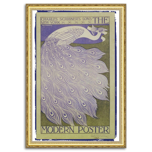 Give your home decor a touch of elegance through our exquisite "The Modern Poster" reproduction poster. The artwork is a collage with the advertising poster for a book published by Scribner's (1895) created by Will Bradley (American graphic designer, 1868-1962). The year of creation is 1895.