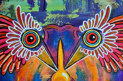 Birdman - Original Modern Portrait Art Painting on Deep Canvas - ArtCursor
