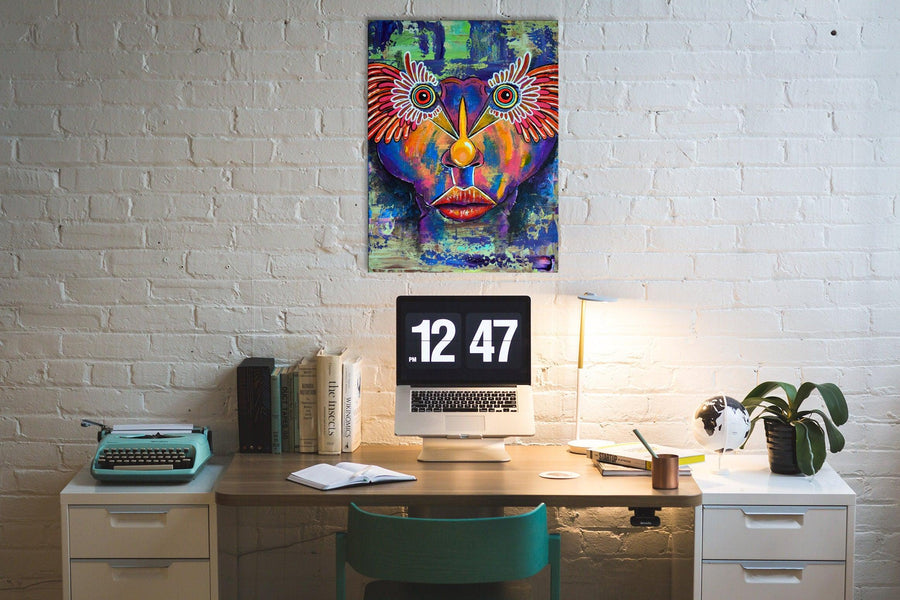 Birdman - Original Modern Portrait Art Painting on Deep Canvas