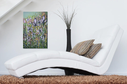 Somewhere in the Grass - Original Painting on Canvas Ready to Hang - ArtCursor
