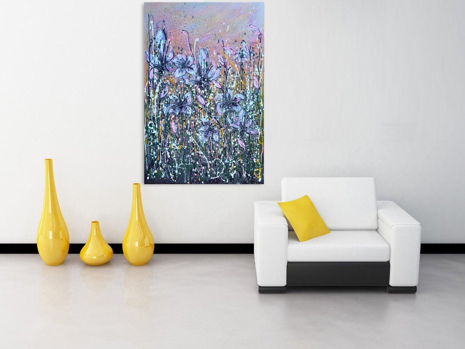 Somewhere in the Grass II - Original Painting on Canvas Ready to Hang - ArtCursor