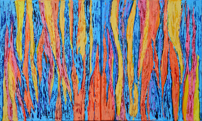 Enjoy Life - Original Diptych Abstract Painting Art on Canvas - ArtCursor