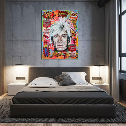 Andy Warhol - Original Pop Art Painting Art on Large Canvas - ArtCursor